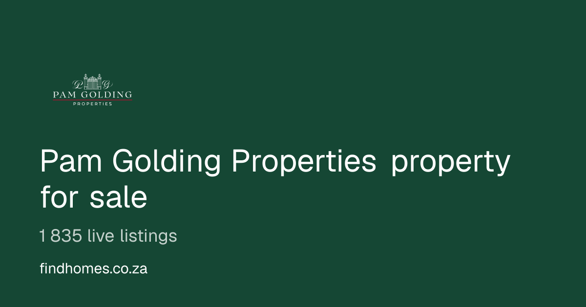Pam Golding Properties property for sale (1 818 listings) | FindHomes